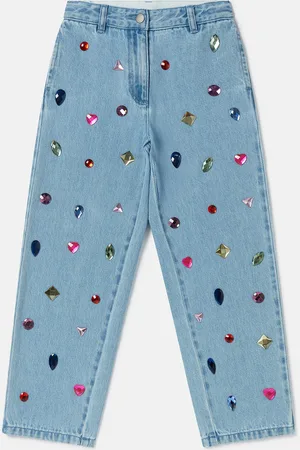 Stella McCartney Jean en denim avec broderie bijou