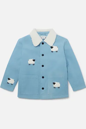 Stella McCartney Veste en denim avec motif moutons, Femme
