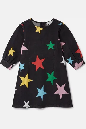 Stella McCartney Robe en denim avec motif etoiles, Femme