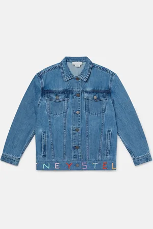 Stella McCartney Veste en denim avec broderie monogramme