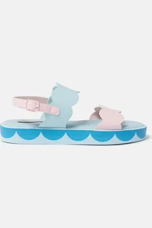 Stella McCartney Sandales festonnees avec bride cheville a boucle