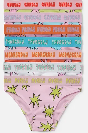 Stella McCartney Lot de sept culottes avec imprime etoiles