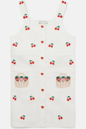 Stella McCartney Robe sans manches avec broderie cerise