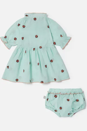 Stella McCartney Robe a manches courtes festonnees Coccinelle
