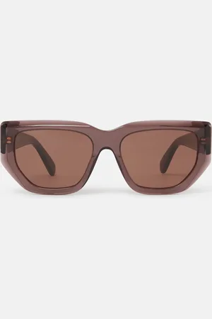 Stella McCartney Lunettes de soleil oeil de chat avec logo, Femme