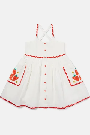 Stella McCartney Robe sans manches avec broderie fraise