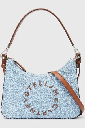 Stella McCartney Sac a bandouliere porte epaule en denim boucle Logo, Femme