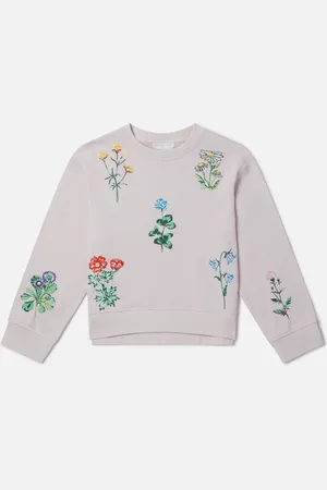 Stella McCartney Sweat shirt en molleton a broderie fleurie