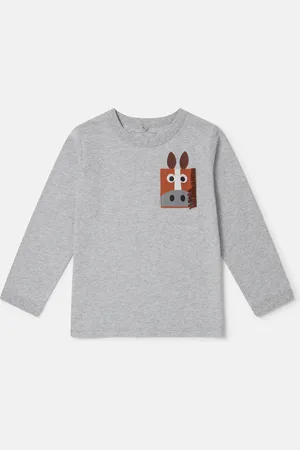 Stella McCartney T shirt graphique a manches longues avec applique cheval, Femme