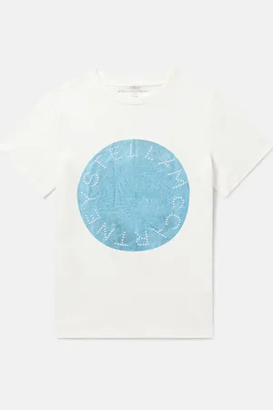 Stella McCartney T-shirt avec disque logo métallisé, Femme