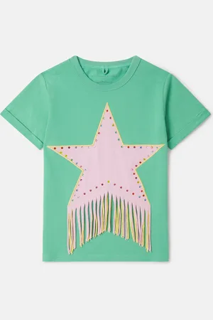 Stella McCartney T-shirt avec étoile à franges, Femme
