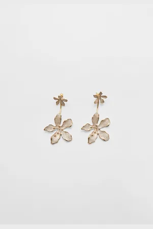 Stradivarius Boucles d’oreilles fleur sur le devant et à l’arrière OS