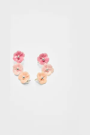 Stradivarius Boucles d’oreilles ear-cuff fleur OS