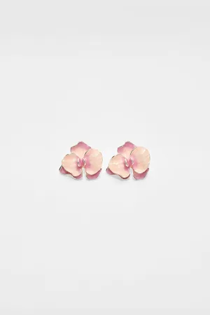 Stradivarius Boucles d’oreilles fleur émail OS