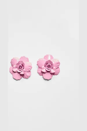 Stradivarius Boucles d’oreilles fleur métallique contrastante OS