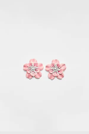 Stradivarius Boucles d’oreilles fleur émail OS