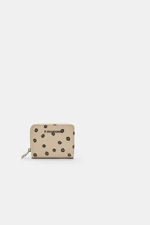 Stradivarius Porte-monnaie rectangulaire à fleurs OS