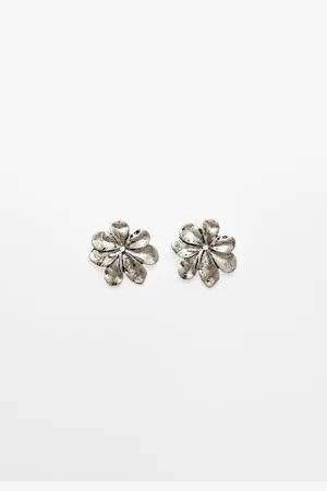 Stradivarius Boucles d’oreilles fleur texturées OS