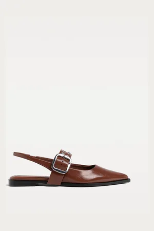 Stradivarius Chaussures plates ouvertes à l’arrière avec boucles 39