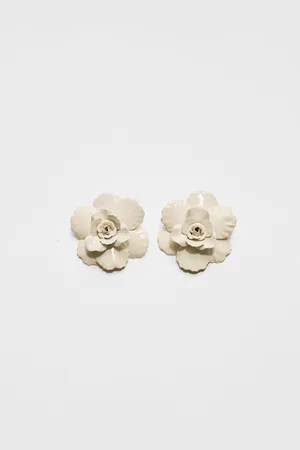 Stradivarius Boucles d’oreilles fleur métallique contrastante OS