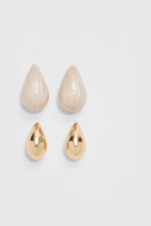 Stradivarius Lot de 2 paires de boucles d’oreilles gouttes contrastantes OS