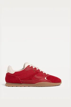 Stradivarius Sneakers souples croûte de cuir 39