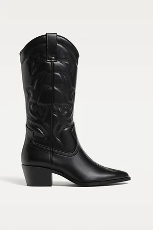 Stradivarius Bottes à talon style cowboy 35