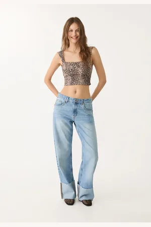 Stradivarius T-shirt court dos nu fendu S
