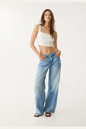 Stradivarius T-shirt court dos nu fendu L