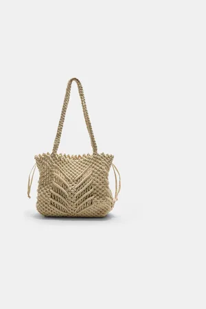 Stradivarius Sac cabas en macramé OS