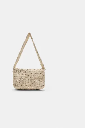 Stradivarius Sac bandoulière crochet perles OS