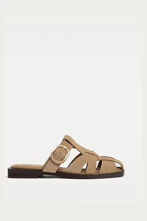 Stradivarius Sandales à lanières en cuir 41