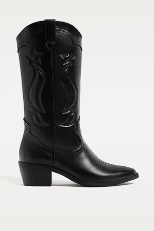 Stradivarius Bottes à talon style cowboy 37