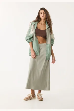 Stradivarius Jupe midi satinée XL