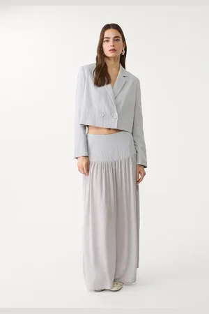 Stradivarius Jupe midi fluide contrastante XL
