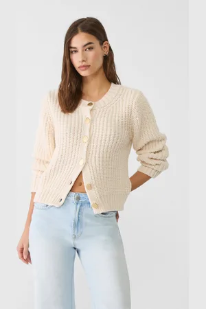 Stradivarius Cardigan à boutons dorés XL