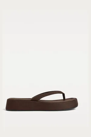 Stradivarius Sandales plates en tissu 38