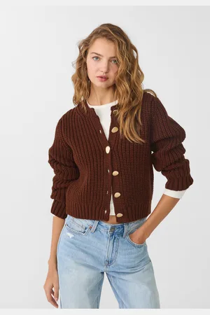 Stradivarius Cardigan à boutons dorés XS