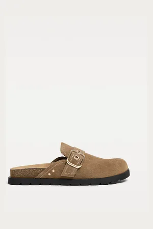 Stradivarius Sabots boucle croûte de cuir 38