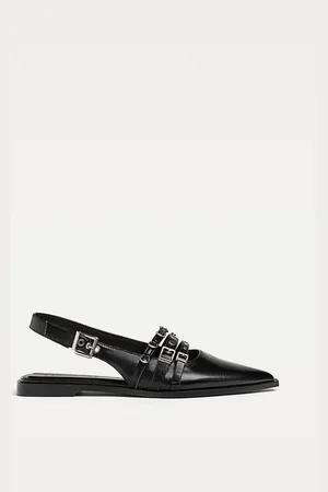 Stradivarius Chaussures plates avec lanières et boucles 40