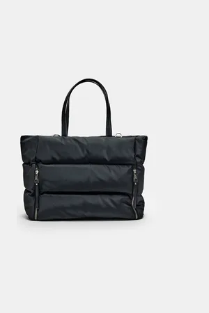 Stradivarius Sac cabas en tissu à fermetures Éclair OS
