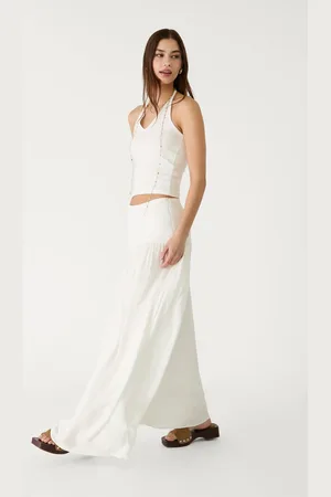 Stradivarius Jupe midi fluide contrastante XS