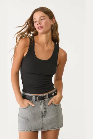 Stradivarius T-shirt dos nageur en maille côtelée S