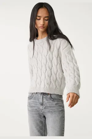 Stradivarius Pull cropped en maille tressée XS