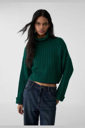 Stradivarius Pull en maille à col montant XS