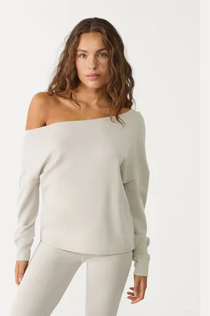Stradivarius Sweat épaule dénudée en tissu doux XL