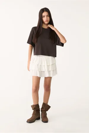 Stradivarius T-shirt oversize crop S