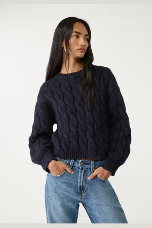Stradivarius Pull cropped en maille tressée XS