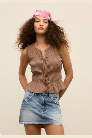 Stradivarius D62 Jupe-culotte en jean 36