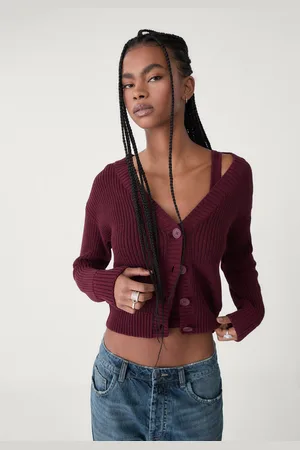 Stradivarius Gilet maille boutons XL
